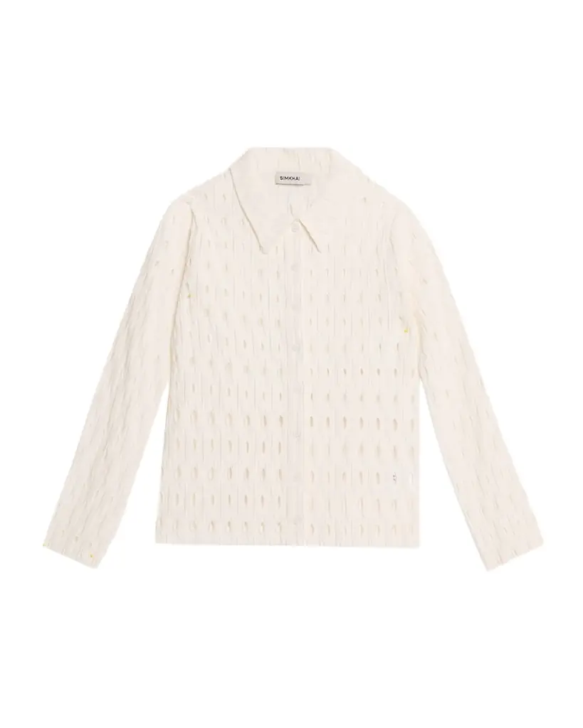 SIMKHAI Ellsworth Open Knit Cardigan
