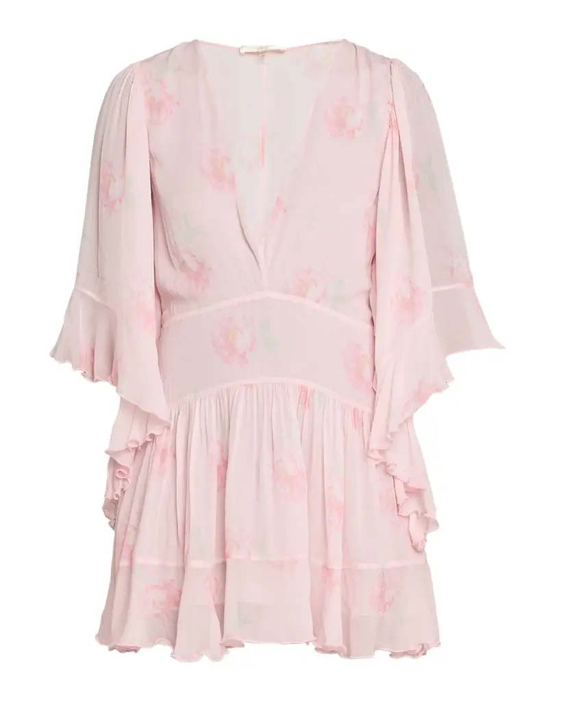 shai mini dress in pink LoveShackFancy Shai Linen Gingham Mini Dress  Endless Waves