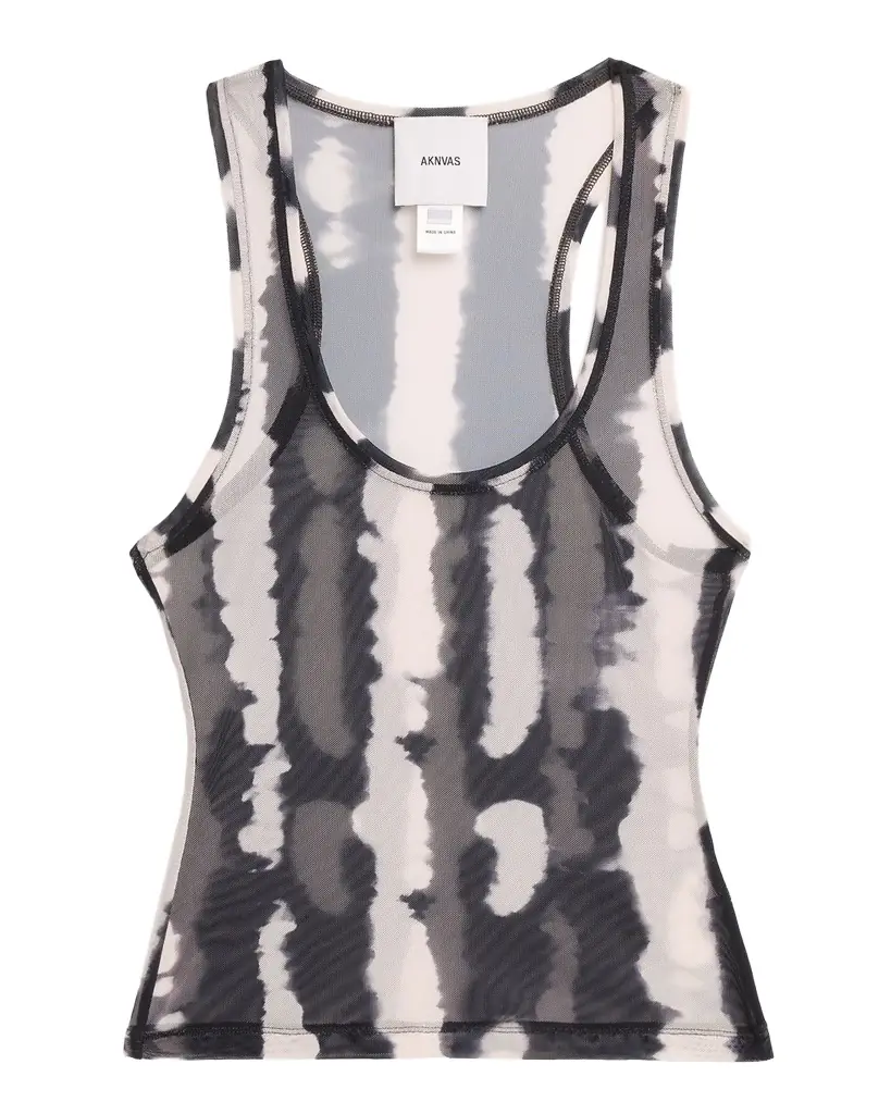 AKNVAS Loni Tie-Dye Mesh Tank Top