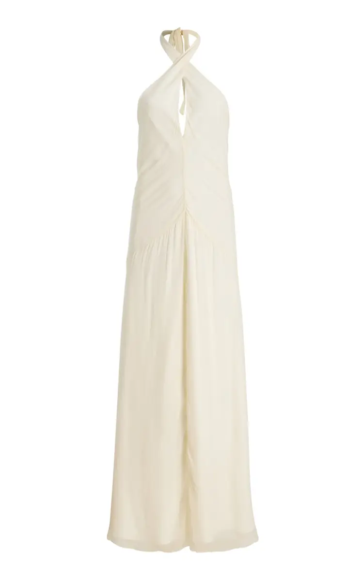 STAUD Luma Crepe Maxi Dress