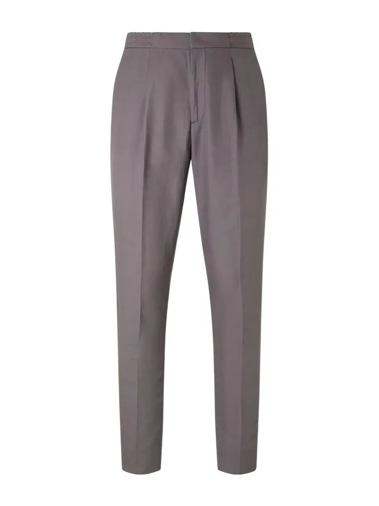 OFFICINE GÉNÉRALE Drew Tapered Pleated Lyocell, Linen and Cotton-Blend Trousers - Men