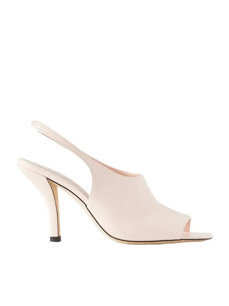 TOTEME Glossed-leather Slingback Sandals