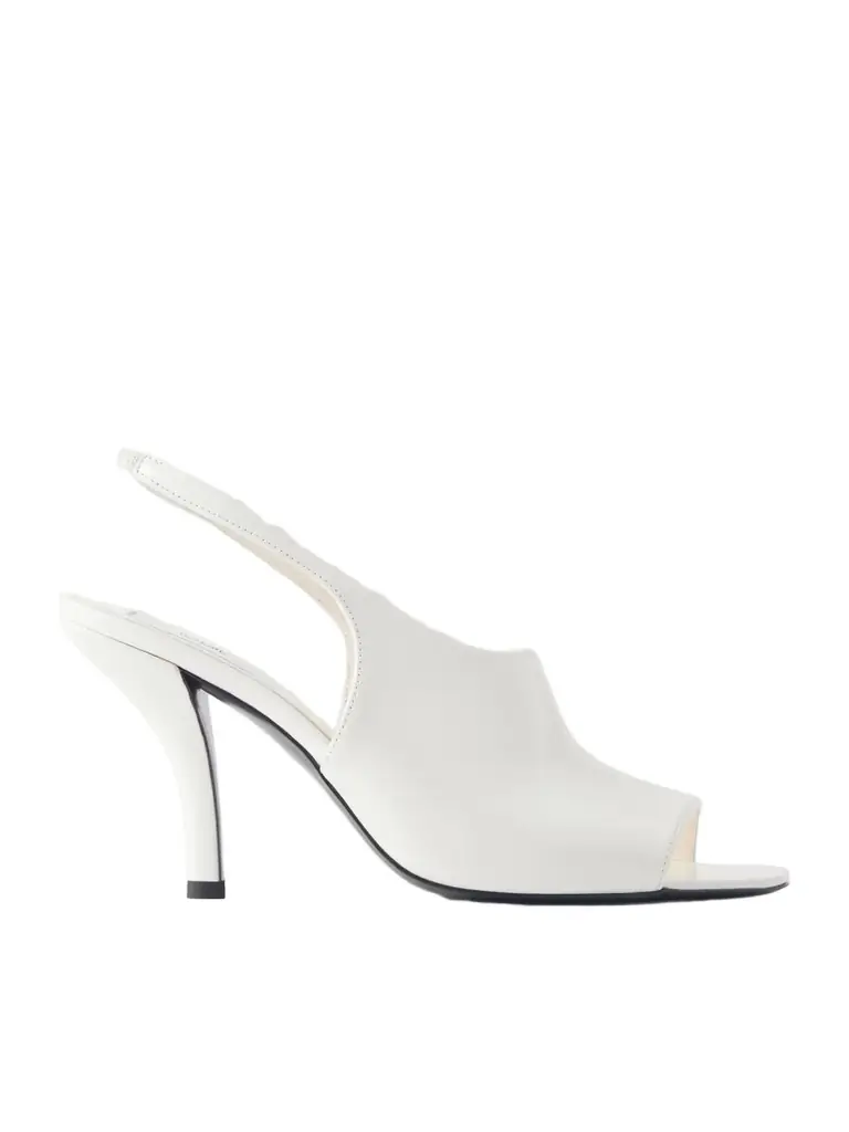 TOTEME Glossed-leather Slingback Sandals