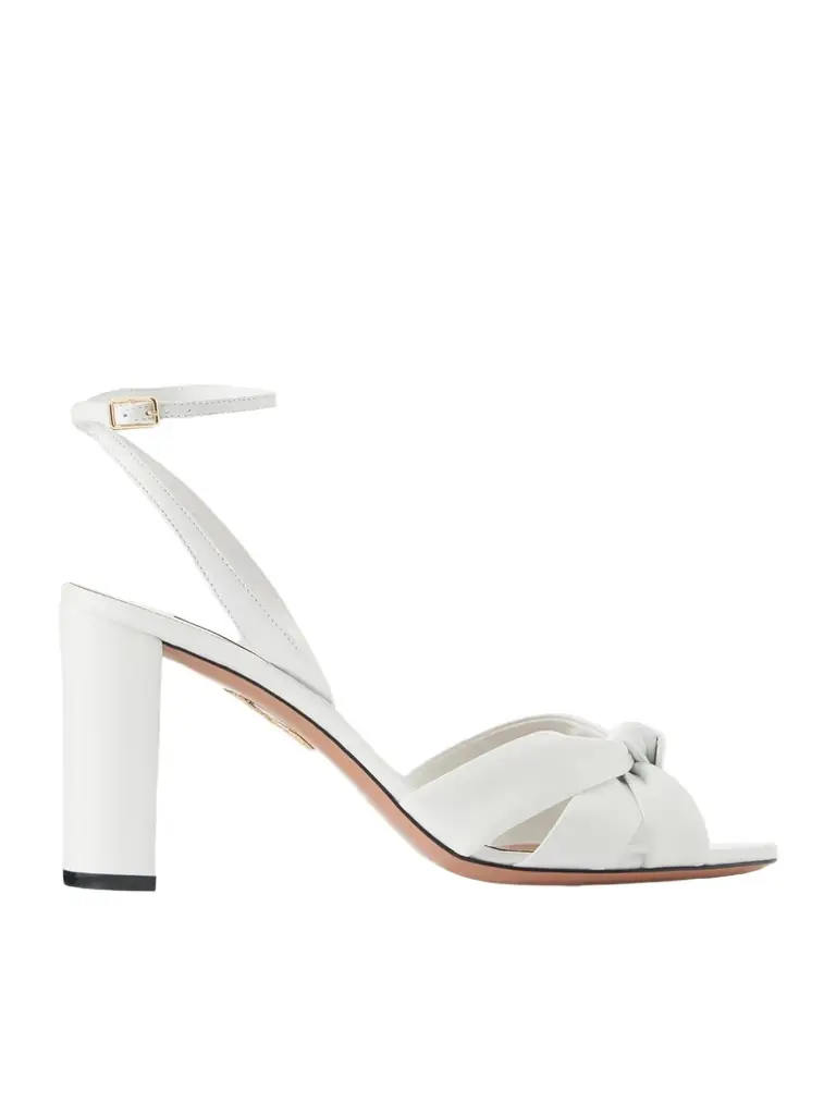 Aquazzura Nina 85 Knotted Leather Sandals