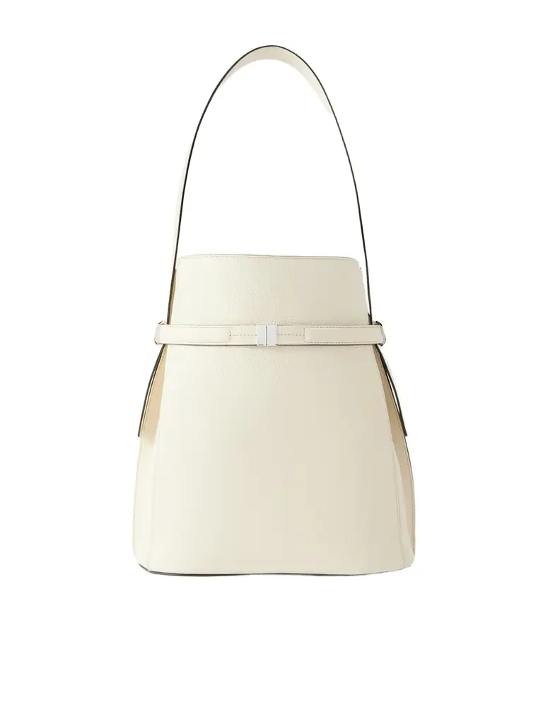 TOTEME Belted Textured-leather Tote