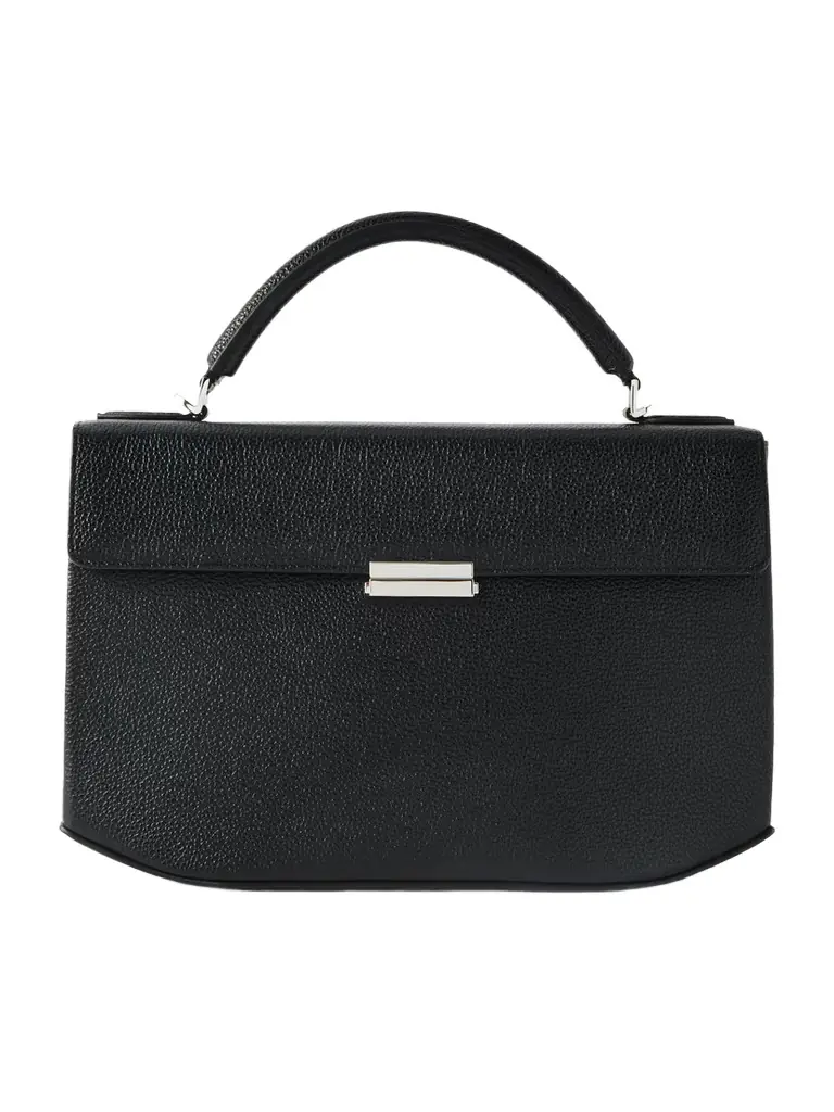 TOTEME Clip Textured-leather Shoulder Bag