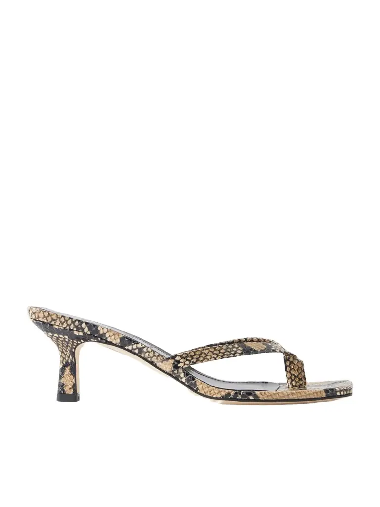 aeyde Wilma Snake-effect Leather Sandals