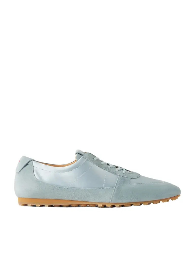 aeyde Uma Suede And Satin Sneakers