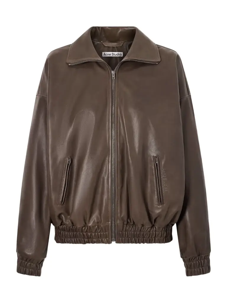 Acne Studios Leather Bomber Jacket