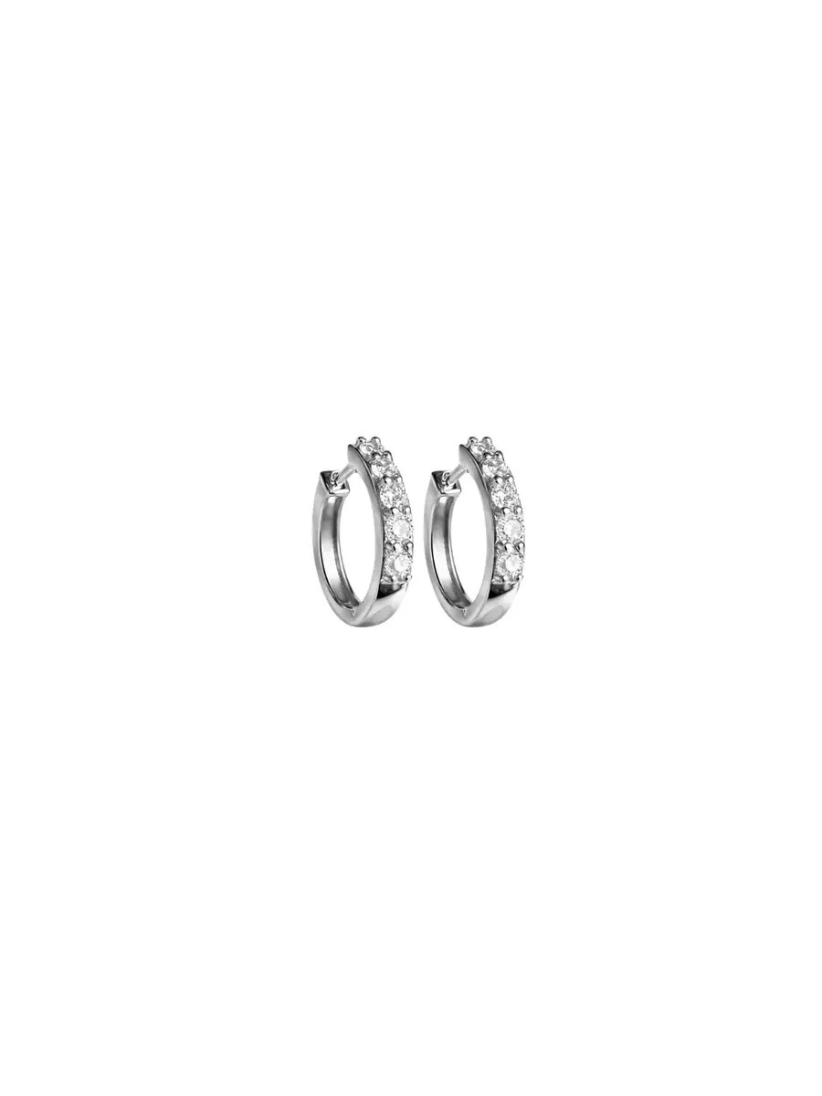 Wish Fine Jewelry 0.35ct Diamond 18K Gold Hoop Earrings