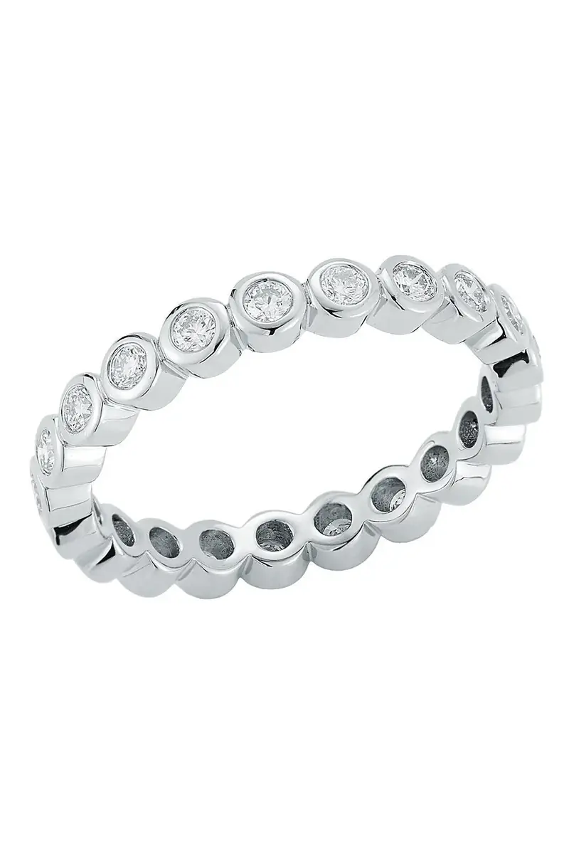 WALTERS FAITH Diamond Bezel WF Classic Ring - White Gold