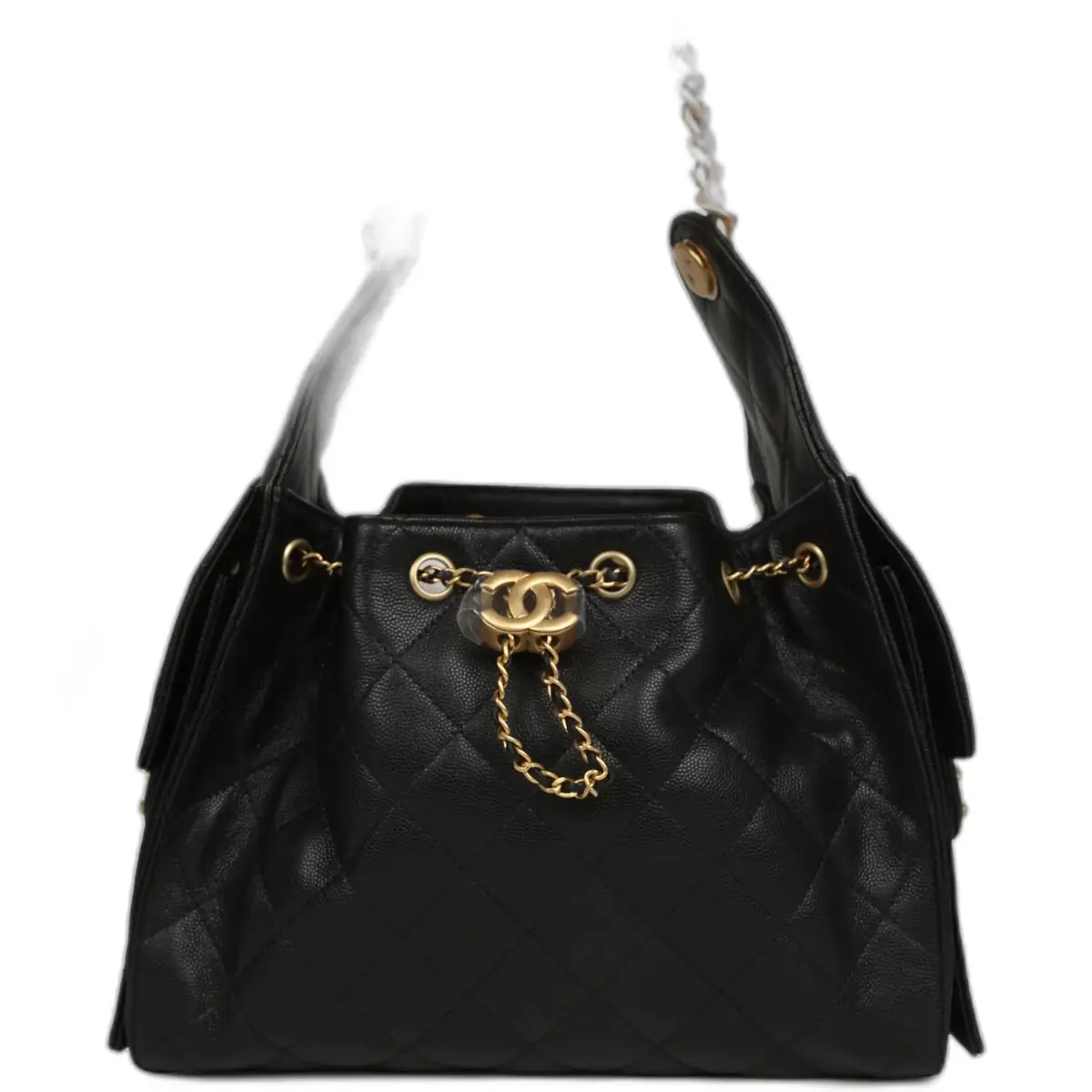 Chanel Chanel Small 25 Hobo Bag Black Caviar Antique Gold Hardware
