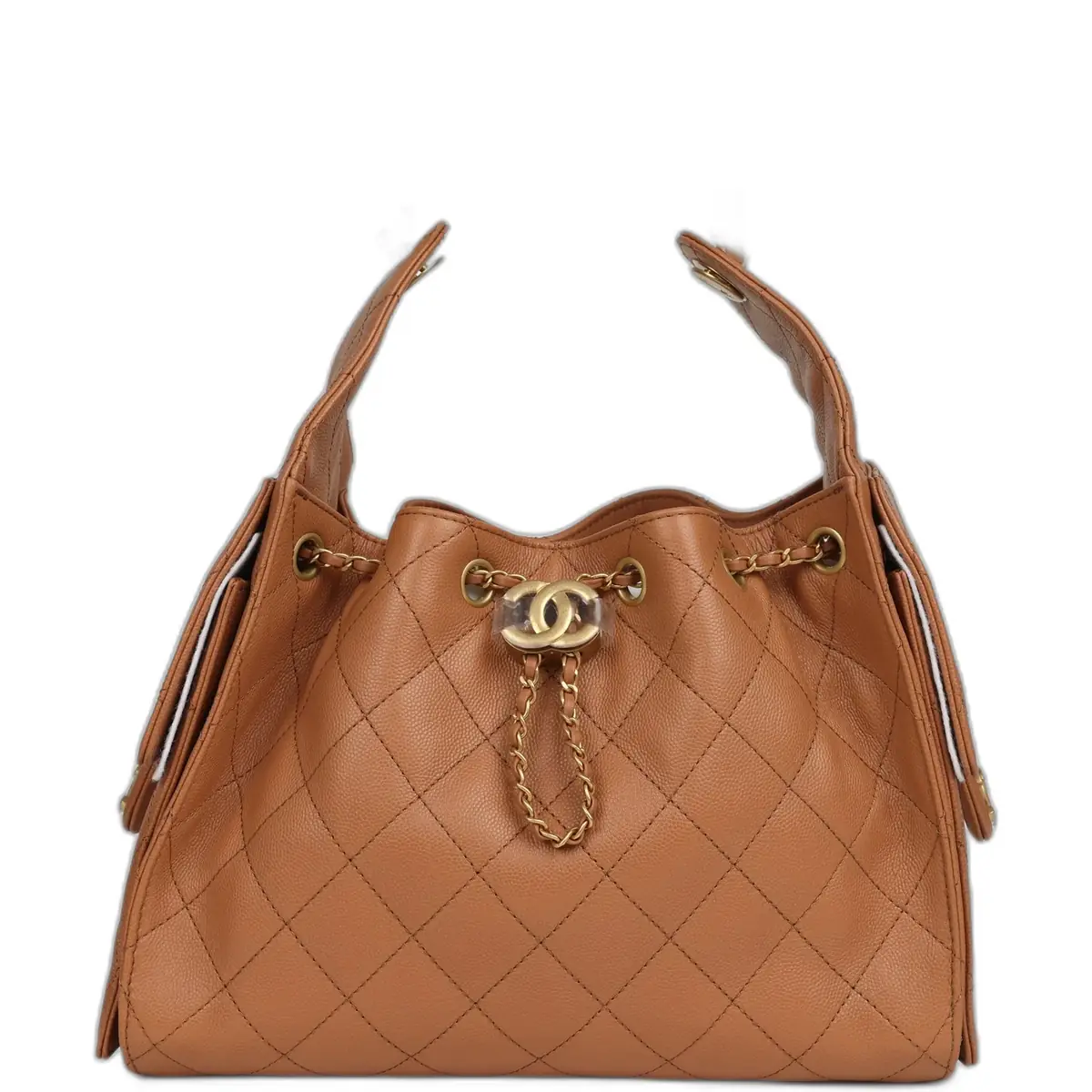 Chanel Chanel Small 25 Hobo Bag Brown Caviar Antique Gold Hardware