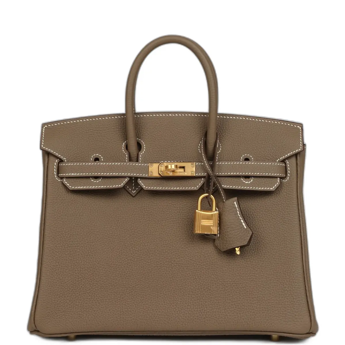 hermes Hermes Birkin 25 Etoupe Togo Brushed Gold Hardware