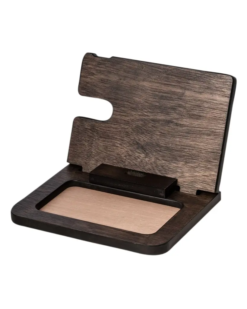 Bey-Berk Men 's Personalized Wooden Charge Station