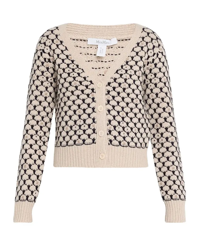 Max Mara Mastro Rhinestone-Embellished Crop Cardigan