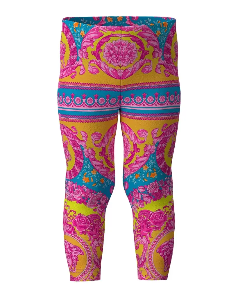 Versace Girl 's Electric Barocco Cotton Leggings, Size 12M-