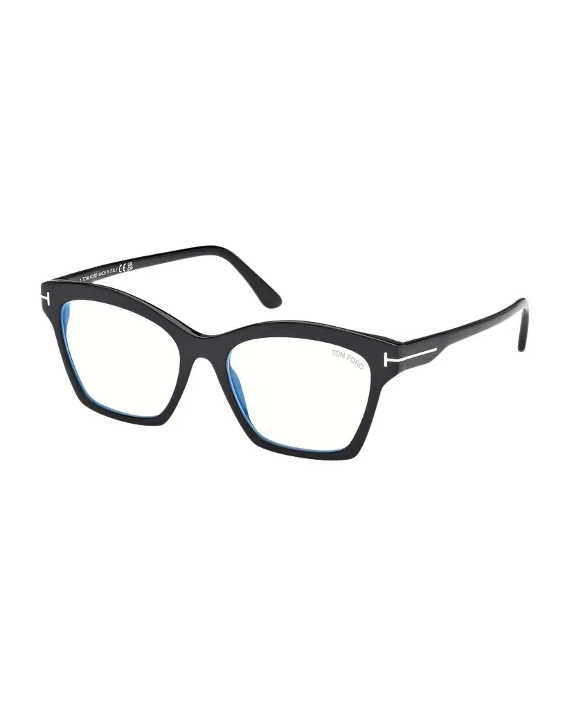 TOM FORD 54mm Square Blue Block Glasses