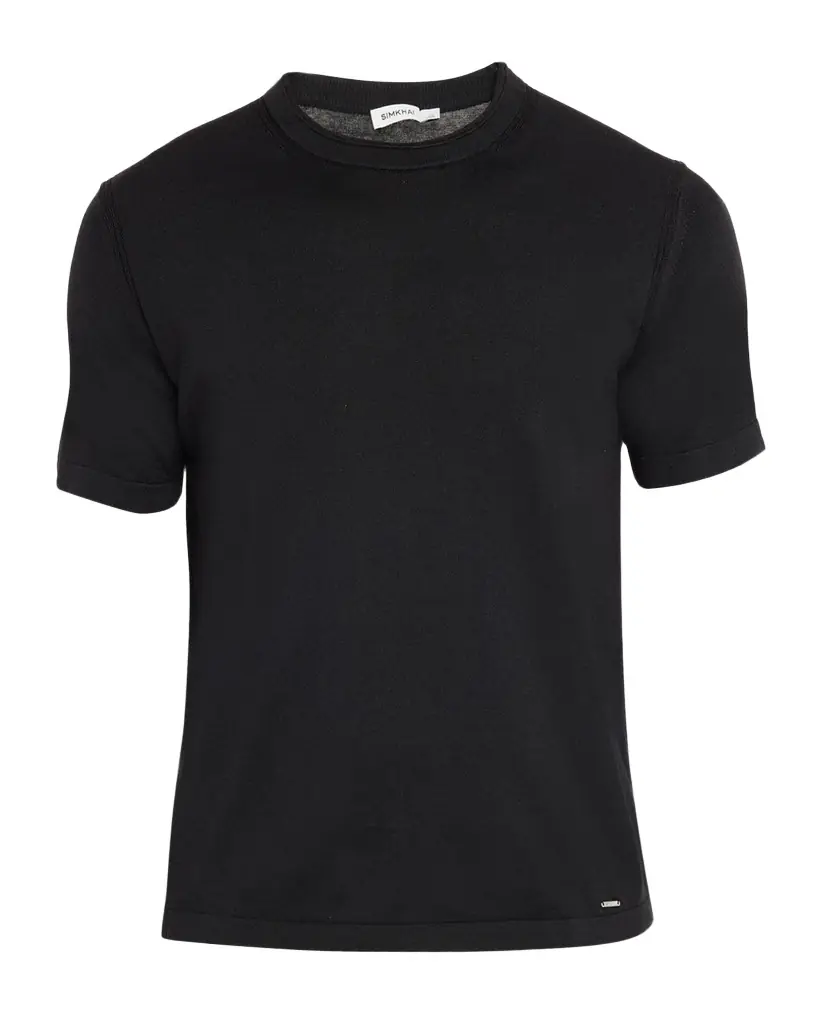 SIMKHAI Men 's Duke Silk and Cotton Crewneck T-Shirt
