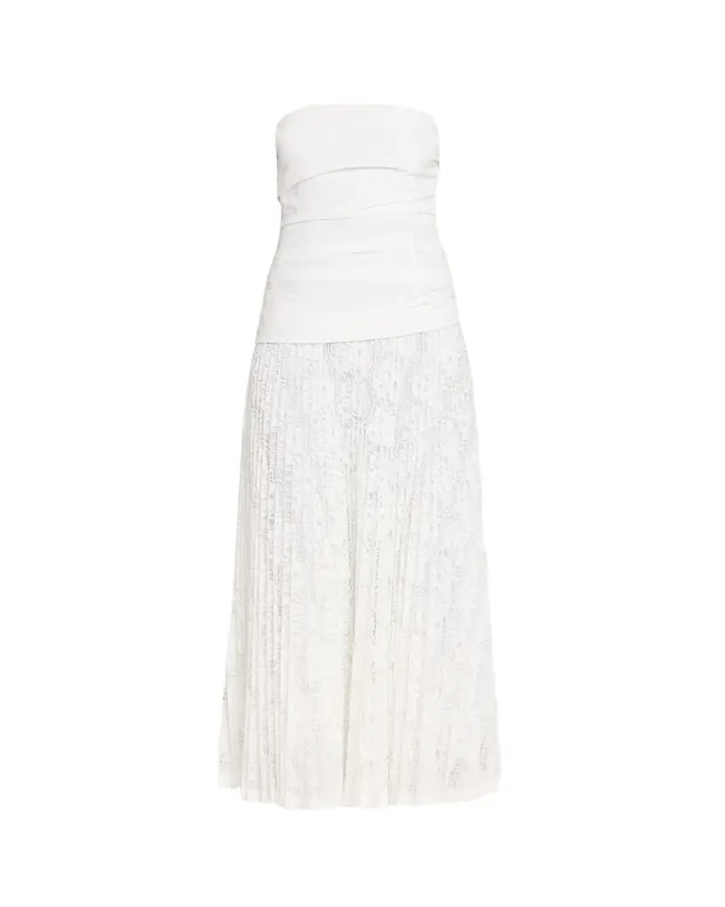 SIMKHAI Annalise Cotton Lace Midi Dress