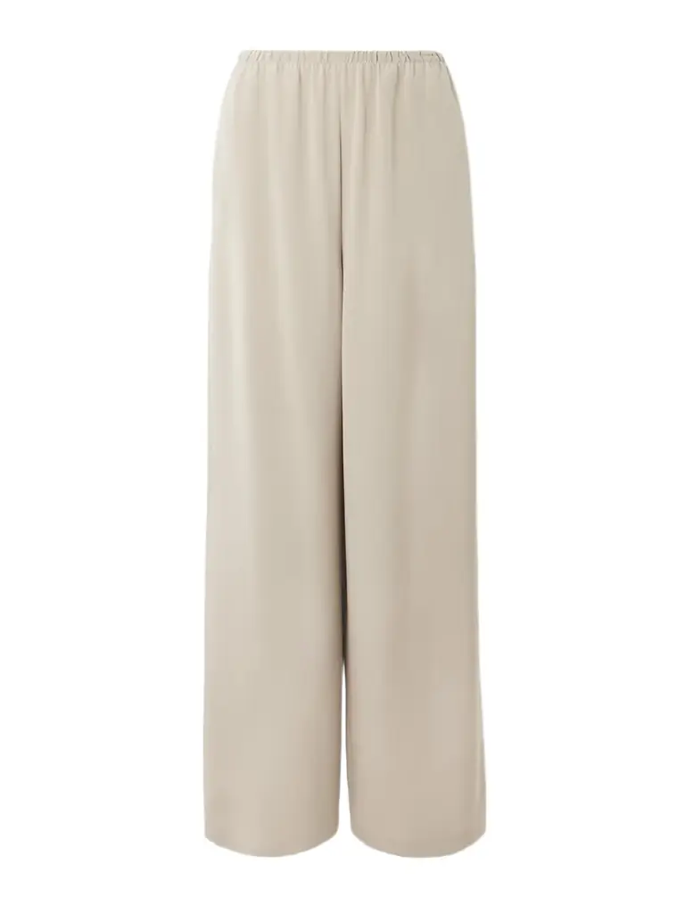 Max Mara Stretch-silk Wide-leg Pants