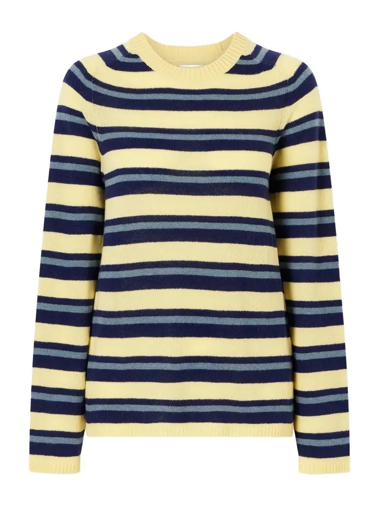 The Elder Statesman Laurel Striped Cashmere Sweater