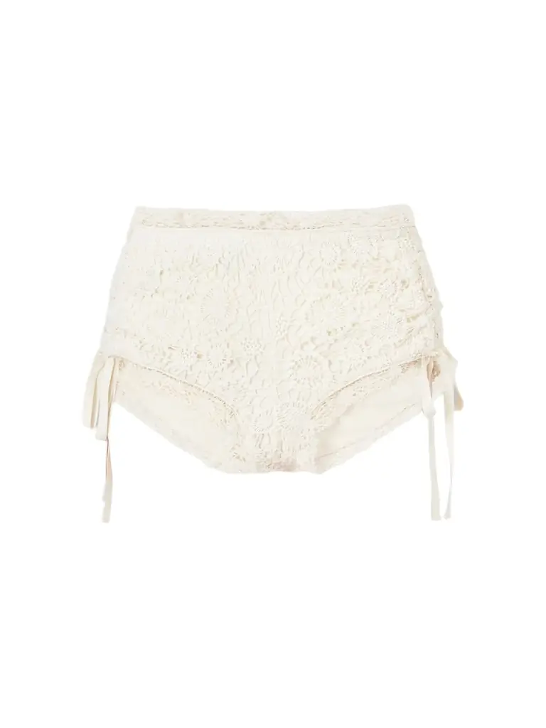 Yeliz Crocheted Cotton Shorts