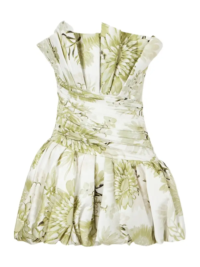 aje. pandorea appliqud ruffled layered chiffon mini dress Pandorea Appliqud Ruffled Layered Chiffon Mini Dress