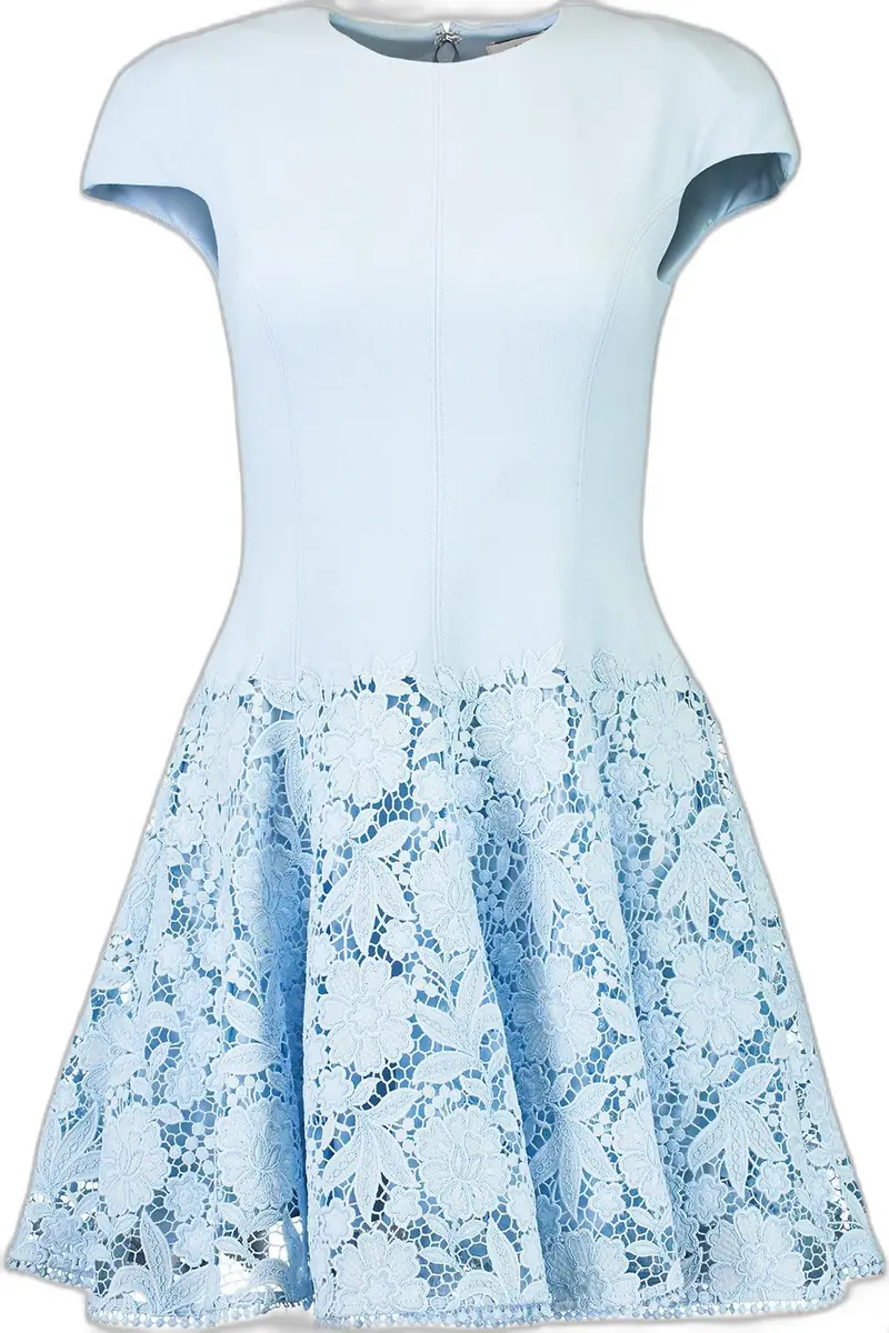 Self-Portrait Cap Sleeve Mini Dress