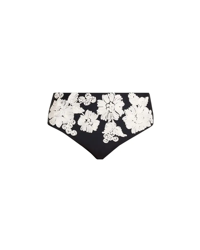 SIMKHAI Francie Floral High-Waist Bikini Bottoms