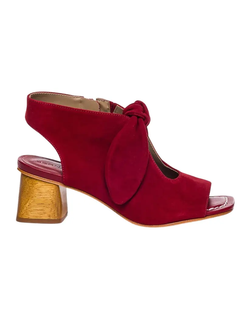 Bernardo Lizzie Suede Knot Zip Sandals
