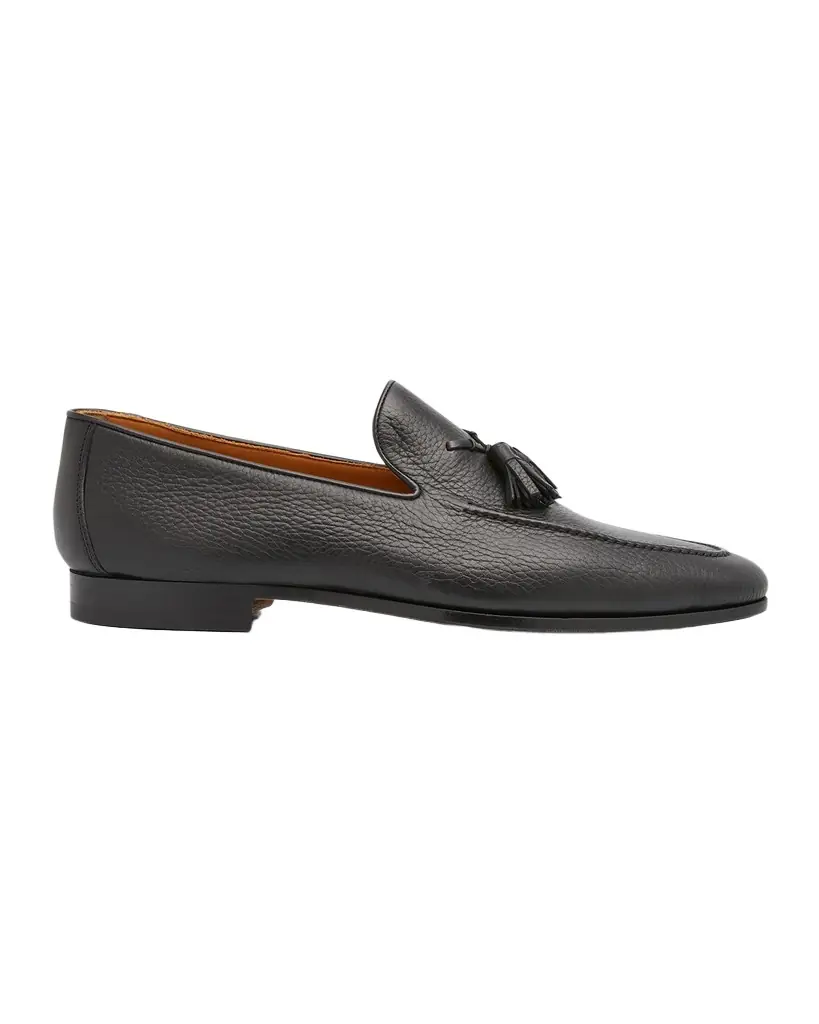 Magnanni Men 's Seneca Grained Leather Tassel Loafers