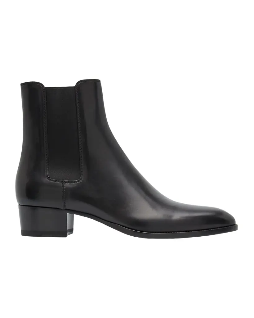 Saint Laurent Men 's Wyatt 40 Leather Chelsea Boots
