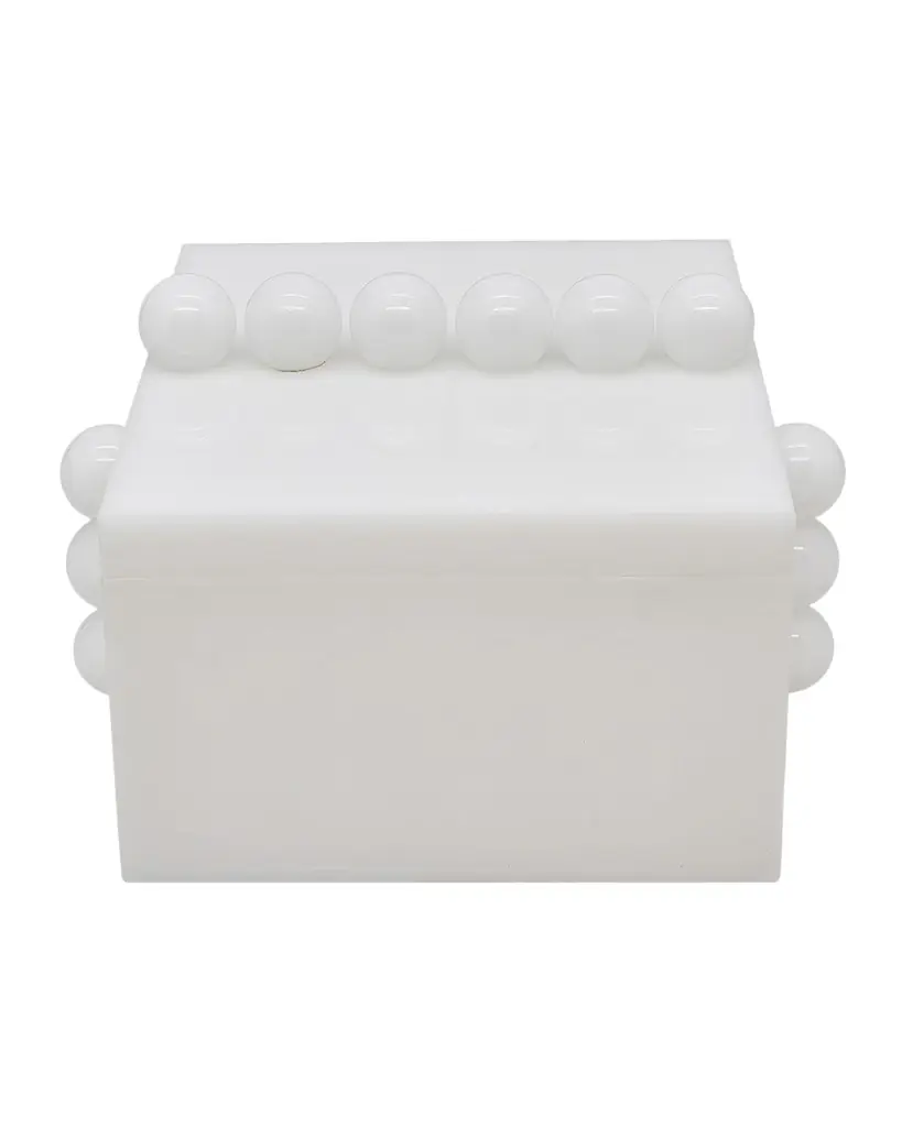 Tizo White Lucite Box with Bubbles