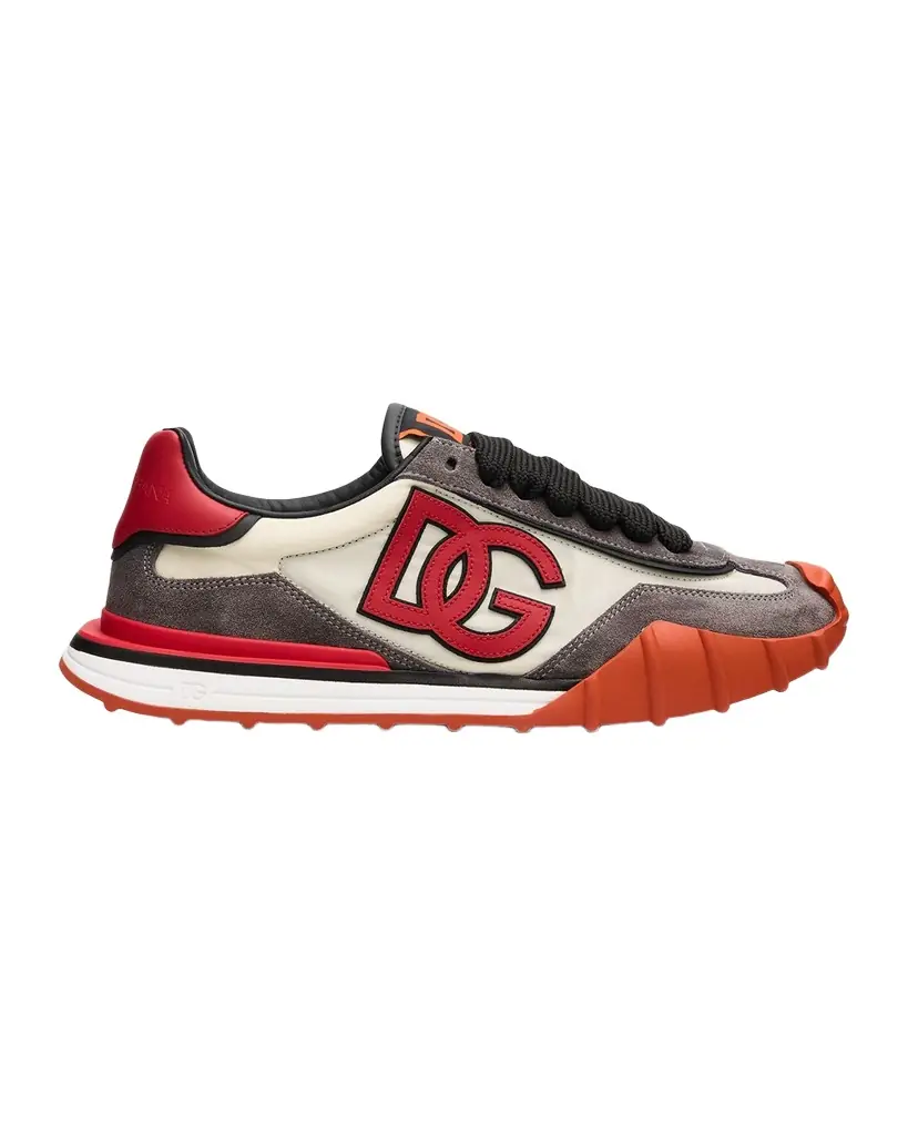 Dolce & Gabbana Men 's DG Athletic Textile and Suede Runner Sneakers
