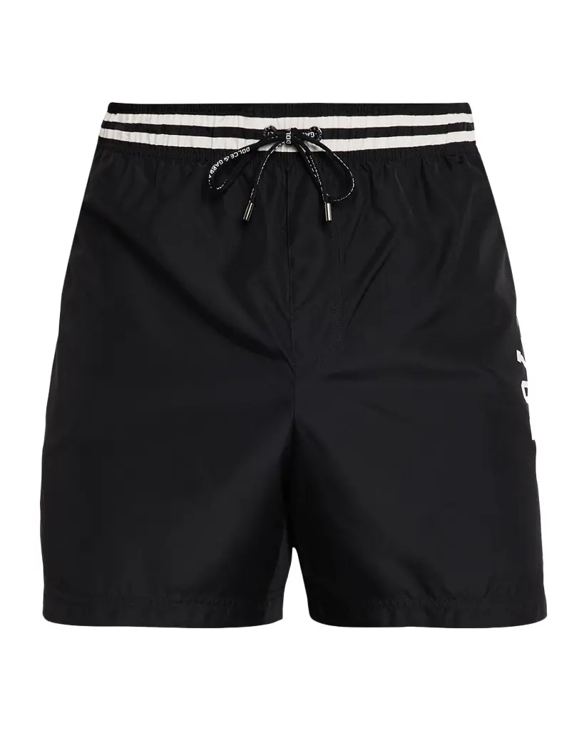 Dolce & Gabbana Men 's Logo Crest Swim Trunks