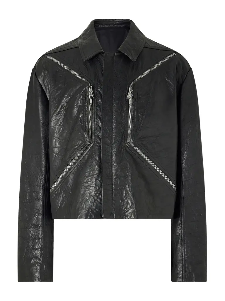 Rick Owens Temple Heizer Mac Textured-Leather Jacket - Men