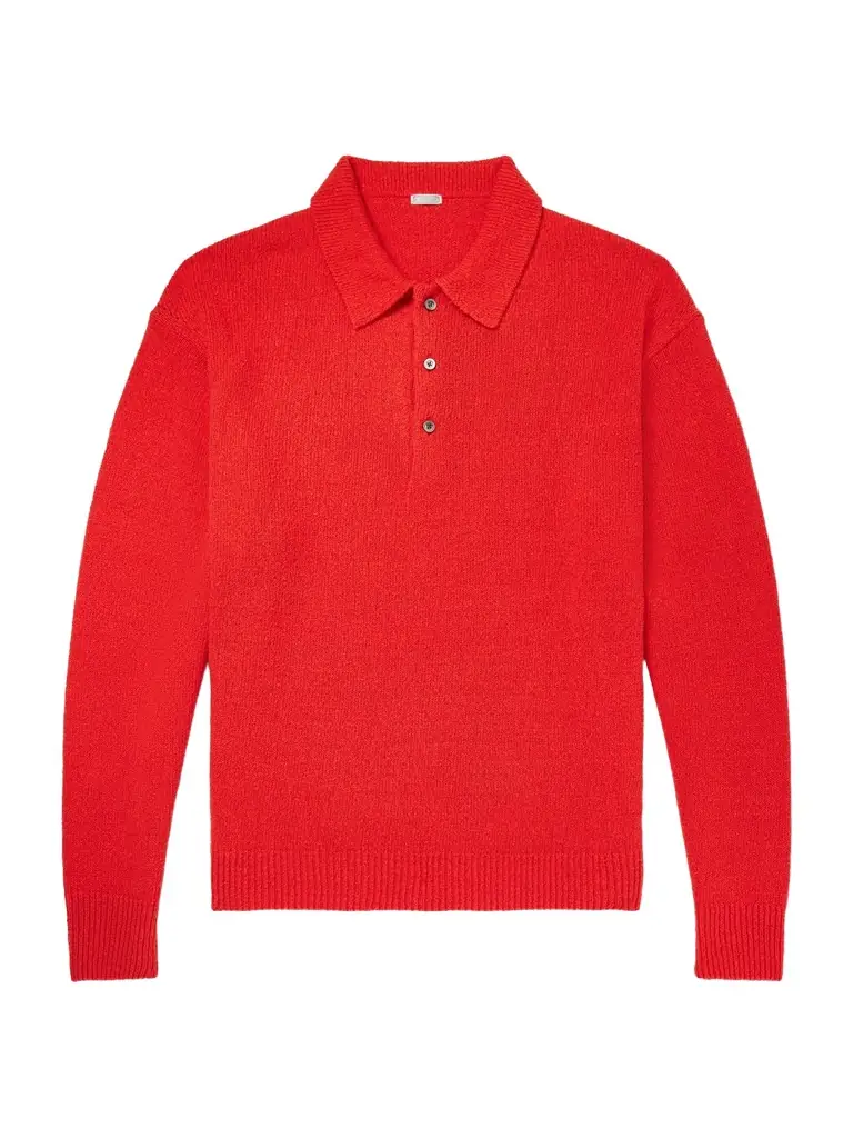 A.PRESSE Washed Silk Polo Shirt - Men