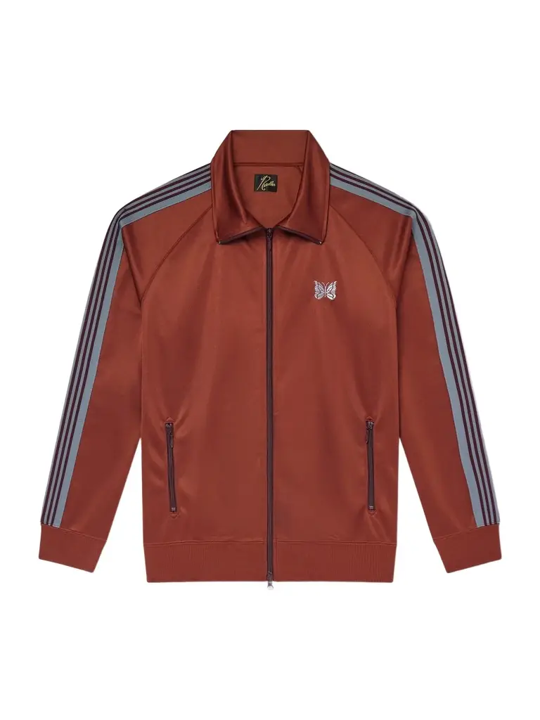 Needles Logo-Embroidered Striped Jersey Track Jacket - Men