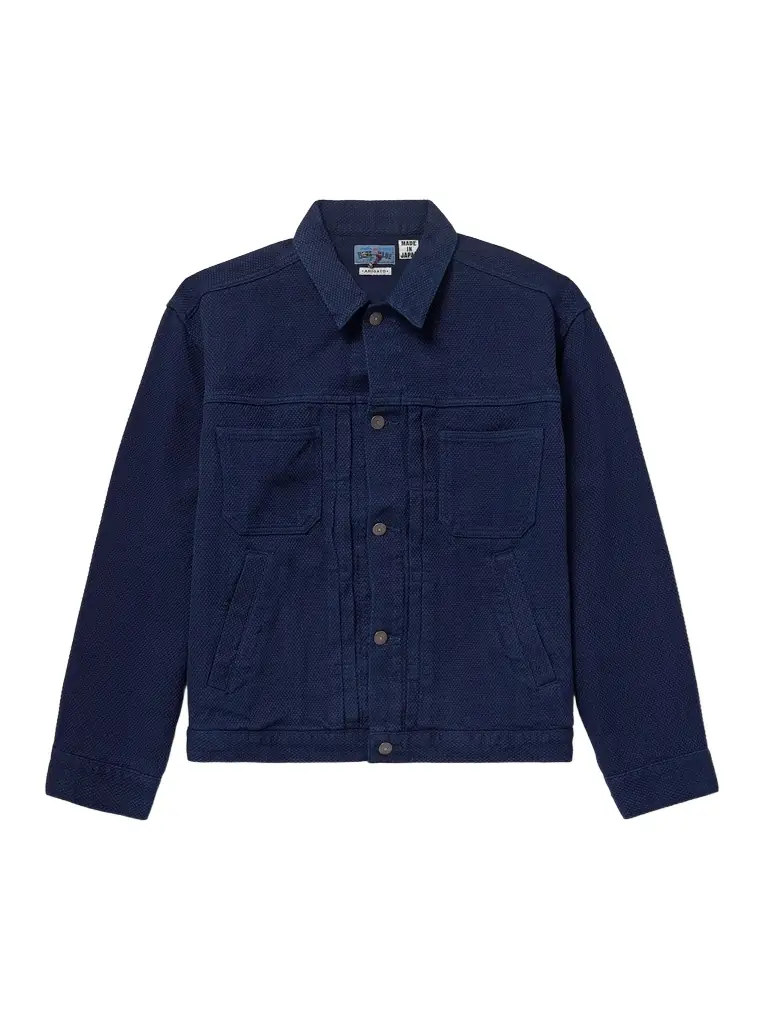 Blue Blue Japan Indigo-Dyed Sashiko Cotton Trucker Jacket - Men