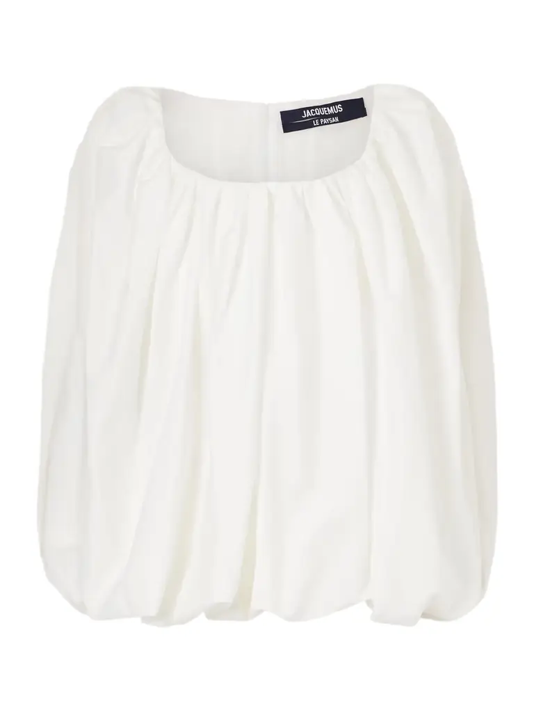 Jacquemus The Lavande Stretch Cotton-blend Voile Blouse