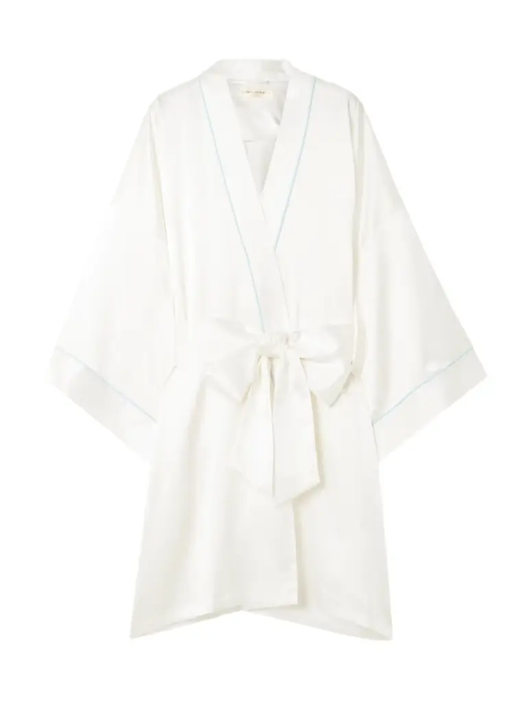 Olivia von Halle Mimi Silk-satin Robe
