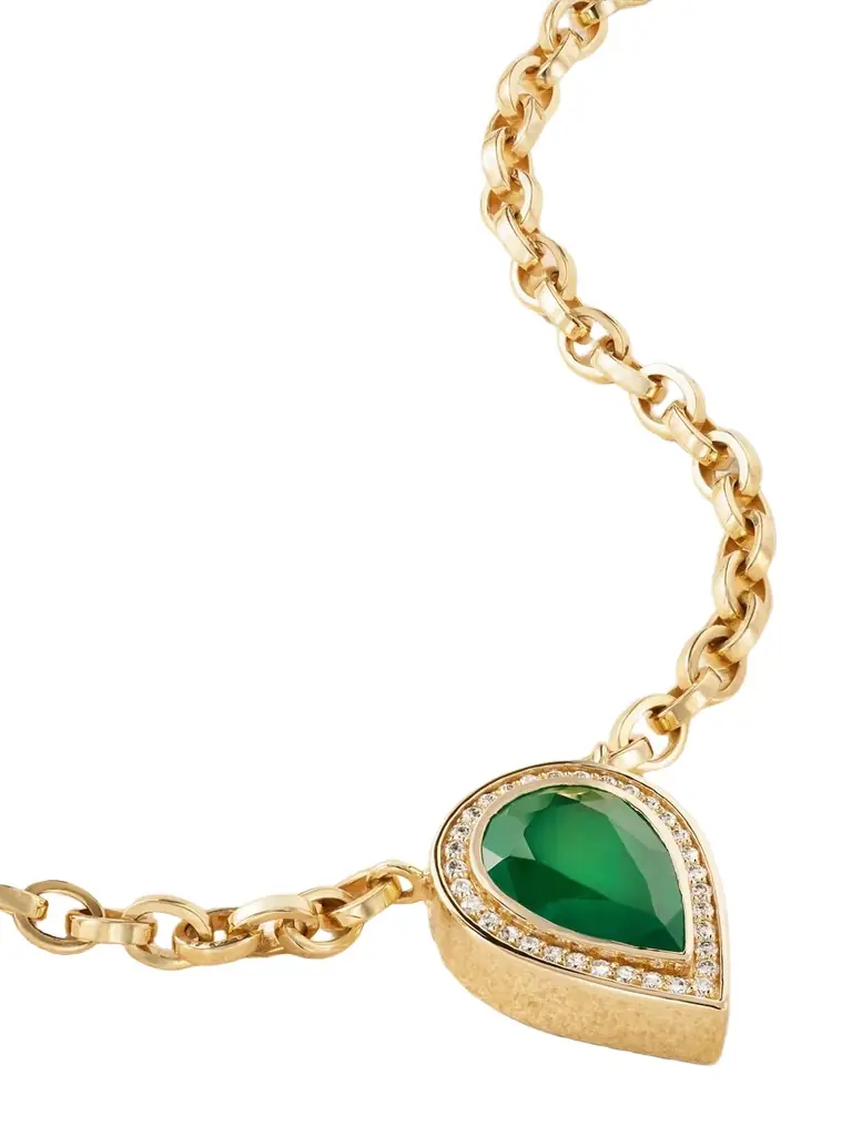 KOLOURS JEWELRY 14-karat Gold, Emerald And Diamond Necklace