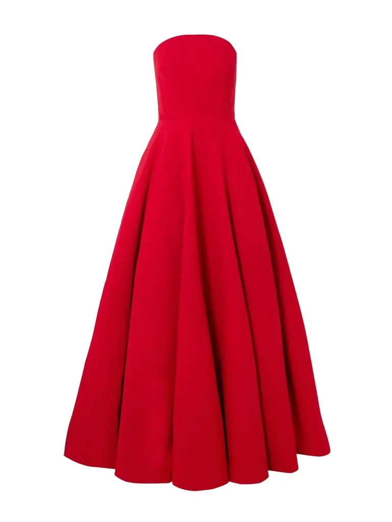 Solace London Mathilde Strapless Crepe Gown