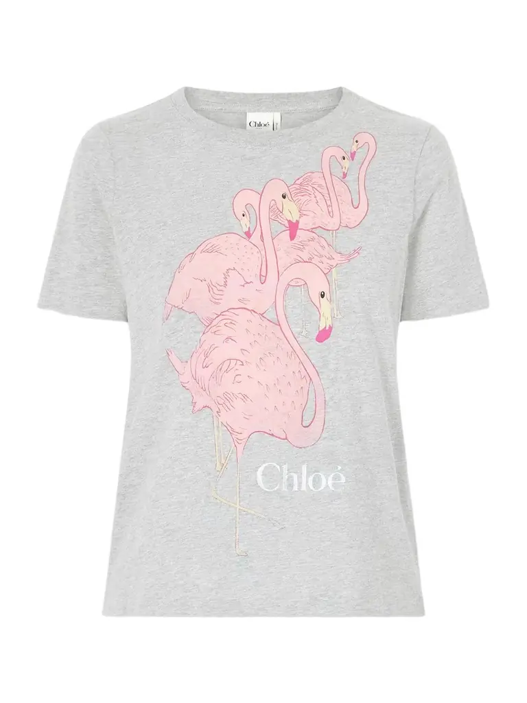 Chloé Printed Cotton-jersey T-shirt