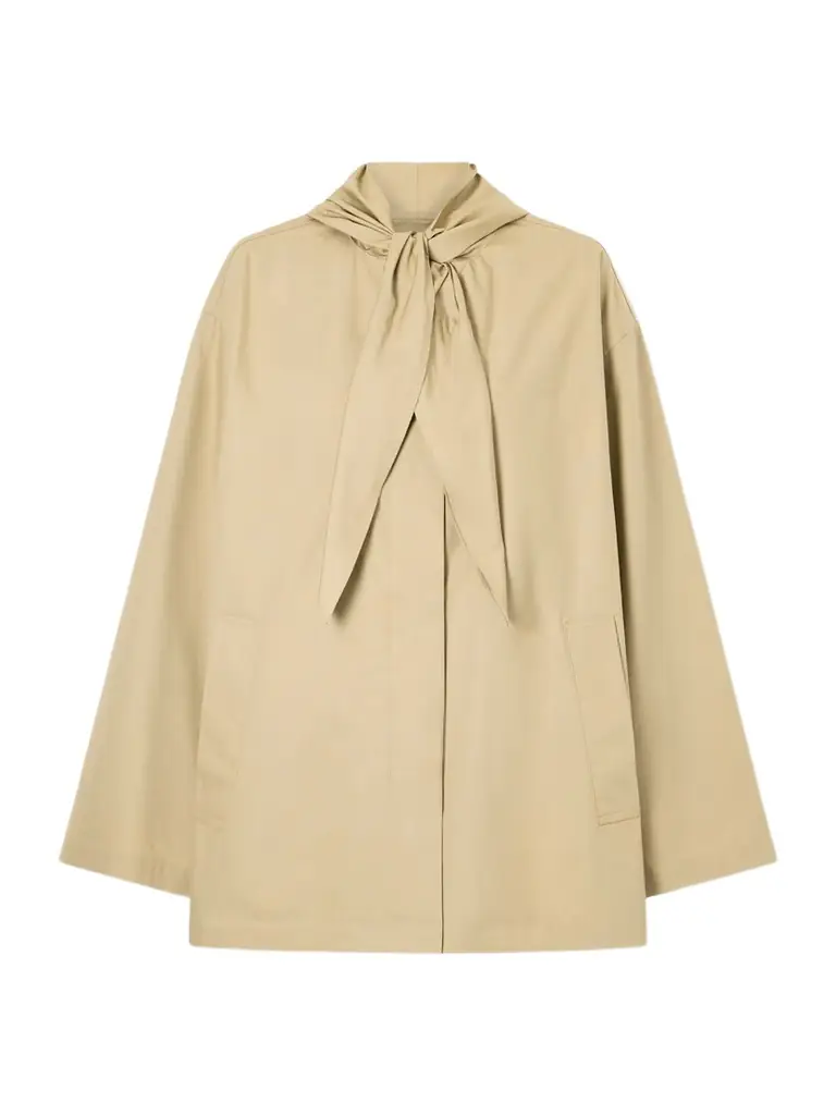 TOTEME Scarf-detailed Organic Cotton Jacket