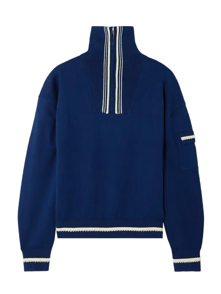 Guest In Residence Jib Striped Cotton And Cashmere-blend Turtleneck Sweater