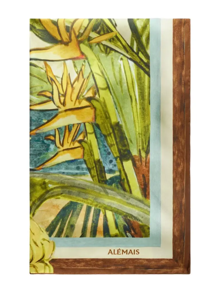 ALÉMAIS Toucan Tango Printed Silk-twill Scarf