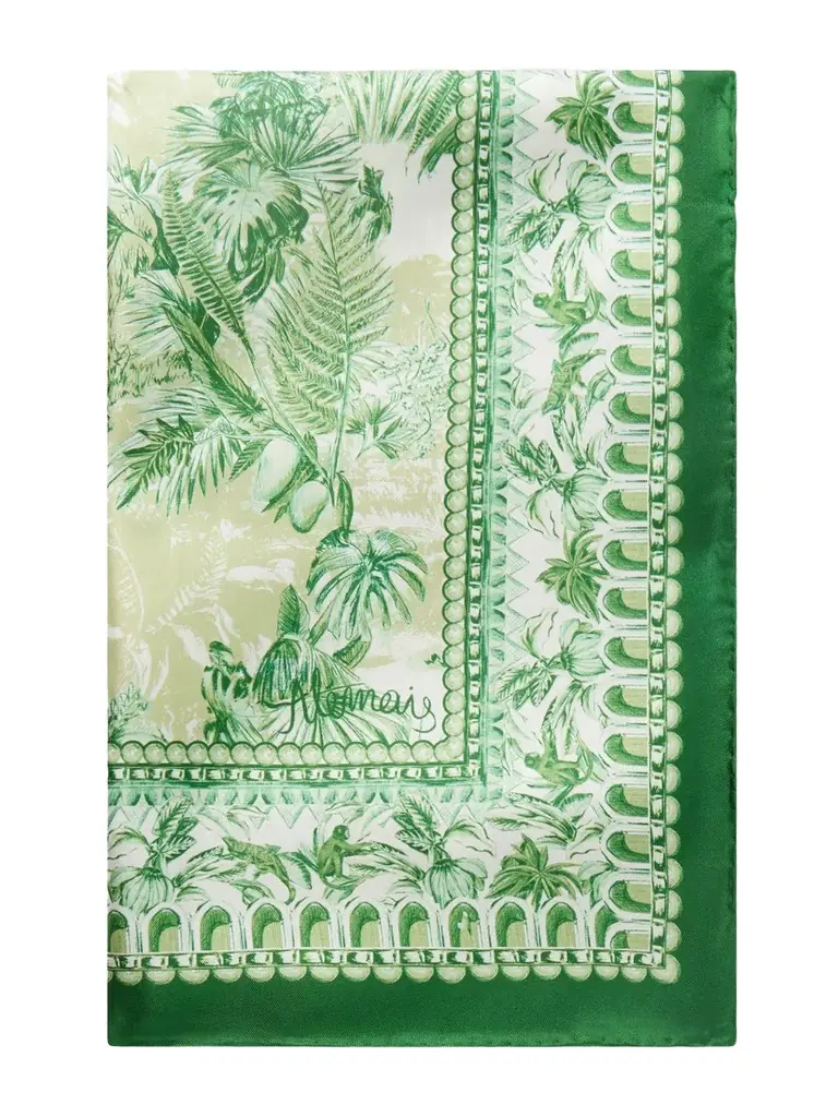 ALÉMAIS Sara Printed Silk-twill Scarf
