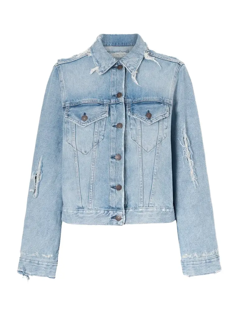 Acne Studios Distressed Organic Denim Jacket